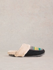 White Stuff Grey Myrtle Mule Slippers - Image 1 of 4