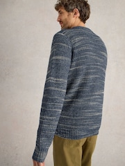 White Stuff Blue Combe Spacedye Jumper - Image 2 of 6