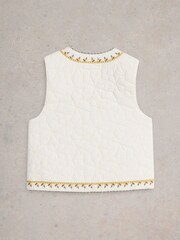 White Stuff Natural Embroidered Gilet - Image 2 of 3