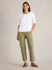 White Stuff White Weaver Embroidered Top - Image 1 of 6