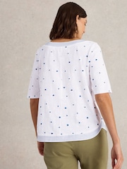 White Stuff White Weaver Embroidered Top - Image 2 of 6