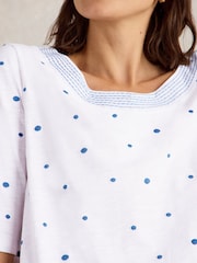 White Stuff White Weaver Embroidered Top - Image 4 of 6