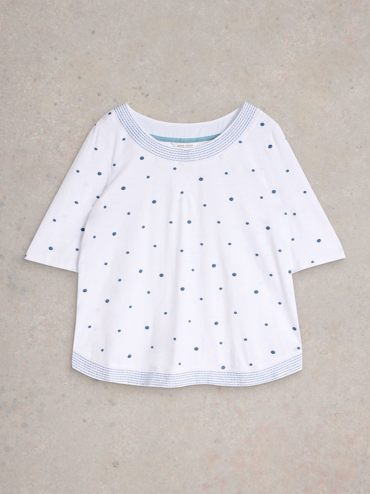 White Stuff White Weaver Embroidered Top - Image 5 of 6