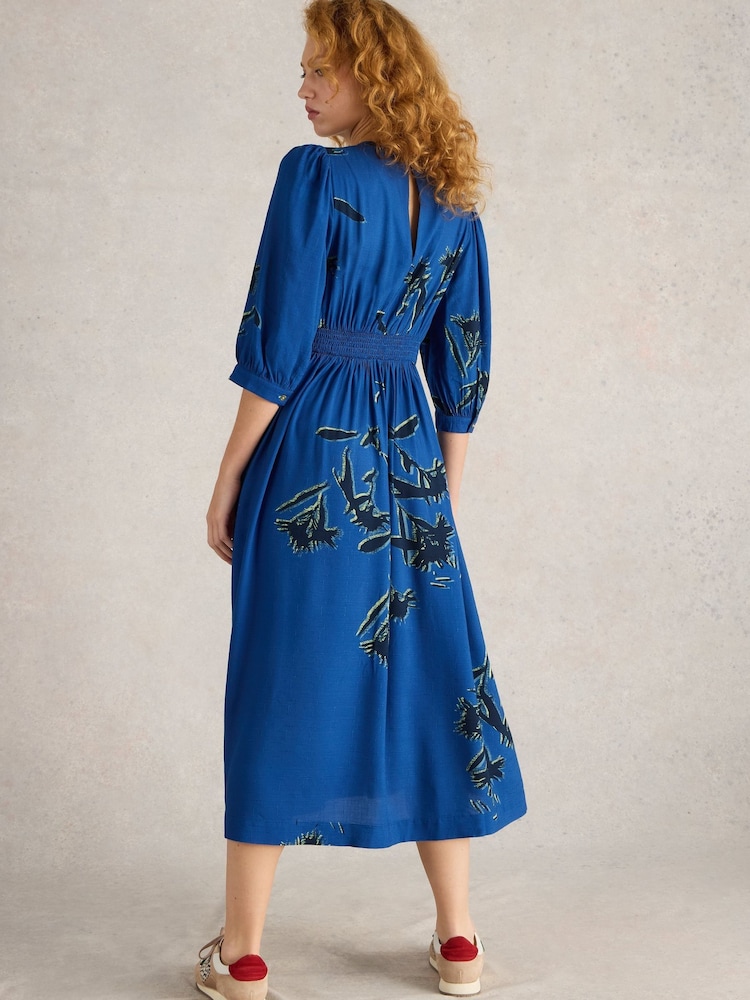 White Stuff Blue Lucy Midi Dress - Image 2 of 6