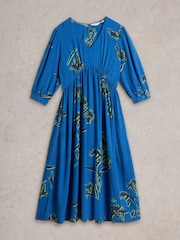 White Stuff Blue Lucy Midi Dress - Image 5 of 6
