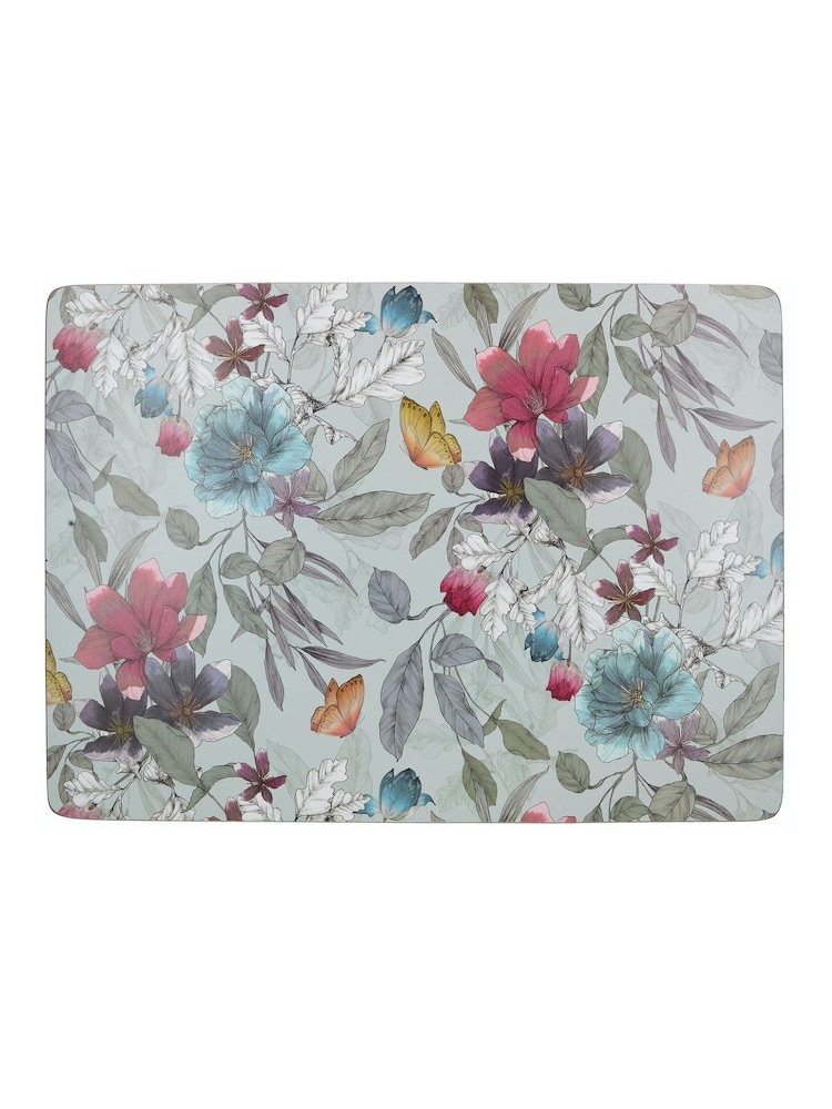 Creative Tops Set of 4 Teal Blue Large Cork Backed Butterfly Placemats - Image 1 of 4