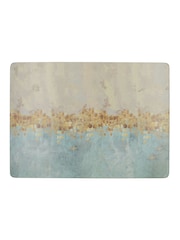 Creative Tops Set of 4 Blue Large Cork Backed Placemats with Art Print - Image 1 of 4