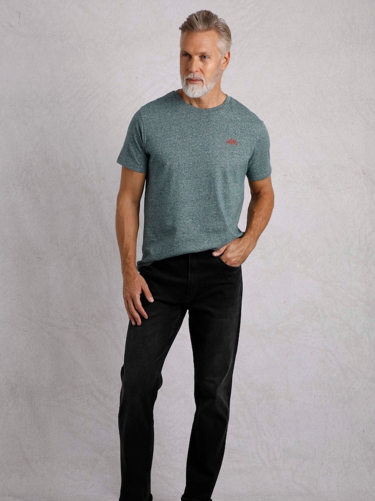 Weird Fish Black Edward Straight Comfort Stretch Denim Jeans - Image 1 of 8