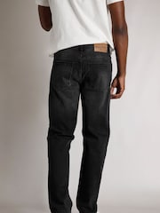 Weird Fish Black Edward Straight Comfort Stretch Denim Jeans - Image 3 of 8