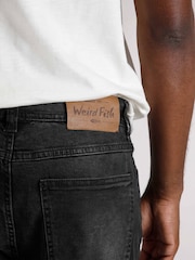 Weird Fish Black Edward Straight Comfort Stretch Denim Jeans - Image 5 of 8