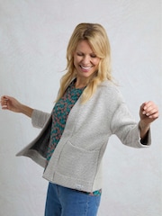 Weird Fish Cream Santosh Cropped Macaroni Cardigan - Image 3 of 9