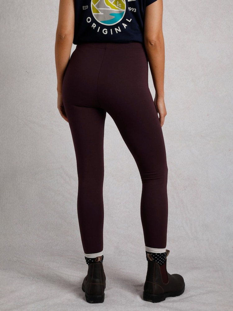 Weird Fish Red Lilliane High Waisted Leggings - Image 2 of 6 Weird Fish Red Lilliane High Waisted Leggings - Image 2 of 6