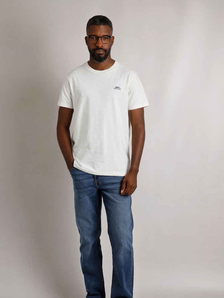 Weird Fish Blue Straight Comfort Edward Stretch Denim Jeans - Image 1 of 7