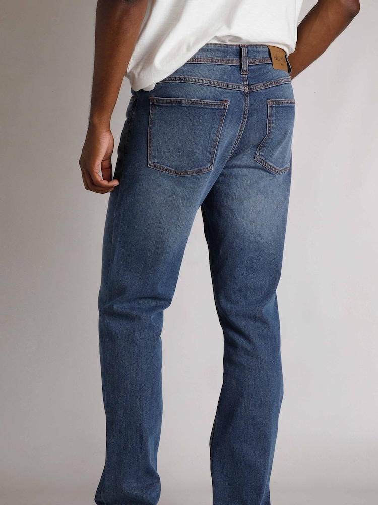 Weird Fish Blue Straight Comfort Edward Stretch Denim Jeans - Image 2 of 7