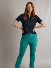 Weird Fish Green Alyne Grazer Pique 100% Cotton Trousers - Image 1 of 7