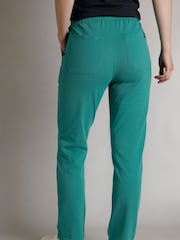 Weird Fish Green Alyne Grazer Pique 100% Cotton Trousers - Image 2 of 7