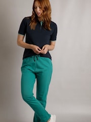 Weird Fish Green Alyne Grazer Pique 100% Cotton Trousers - Image 3 of 7
