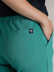 Weird Fish Green Alyne Grazer Pique 100% Cotton Trousers - Image 5 of 7