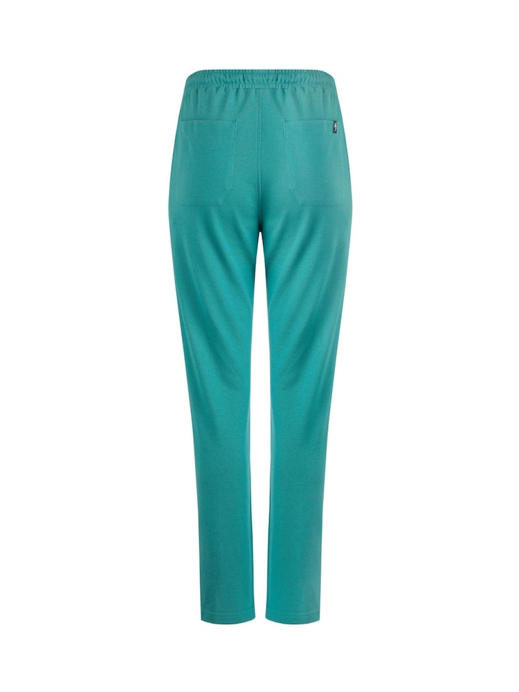 Weird Fish Green Alyne Grazer Pique 100% Cotton Trousers - Image 7 of 7