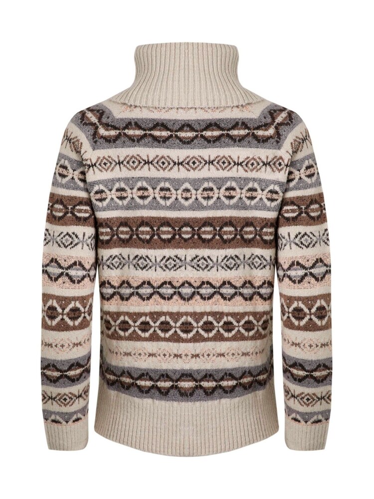 Weird Fish Cream Annecy Eco Fair Isle Roll Neck Jumper - Image 3 of 3