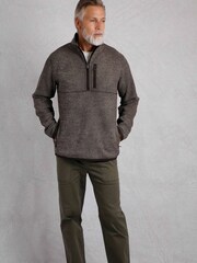 Weird Fish Cream Turlock 1/4 Zip Bonded Fleece - Image 3 of 6