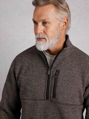 Weird Fish Cream Turlock 1/4 Zip Bonded Fleece - Image 4 of 6