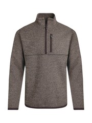 Weird Fish Cream Turlock 1/4 Zip Bonded Fleece - Image 5 of 6