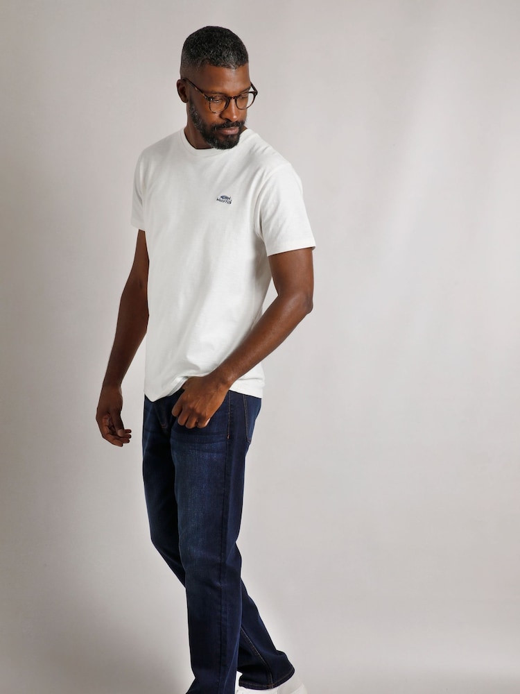 Weird Fish Blue Edward Straight Comfort Stretch Denim Jeans - Image 1 of 8