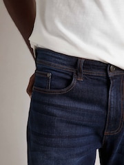 Weird Fish Blue Edward Straight Comfort Stretch Denim Jeans - Image 4 of 8