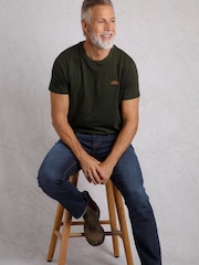 Weird Fish Blue Edward Straight Comfort Stretch Denim Jeans - Image 6 of 8