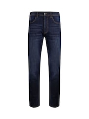Weird Fish Blue Edward Straight Comfort Stretch Denim Jeans - Image 7 of 8