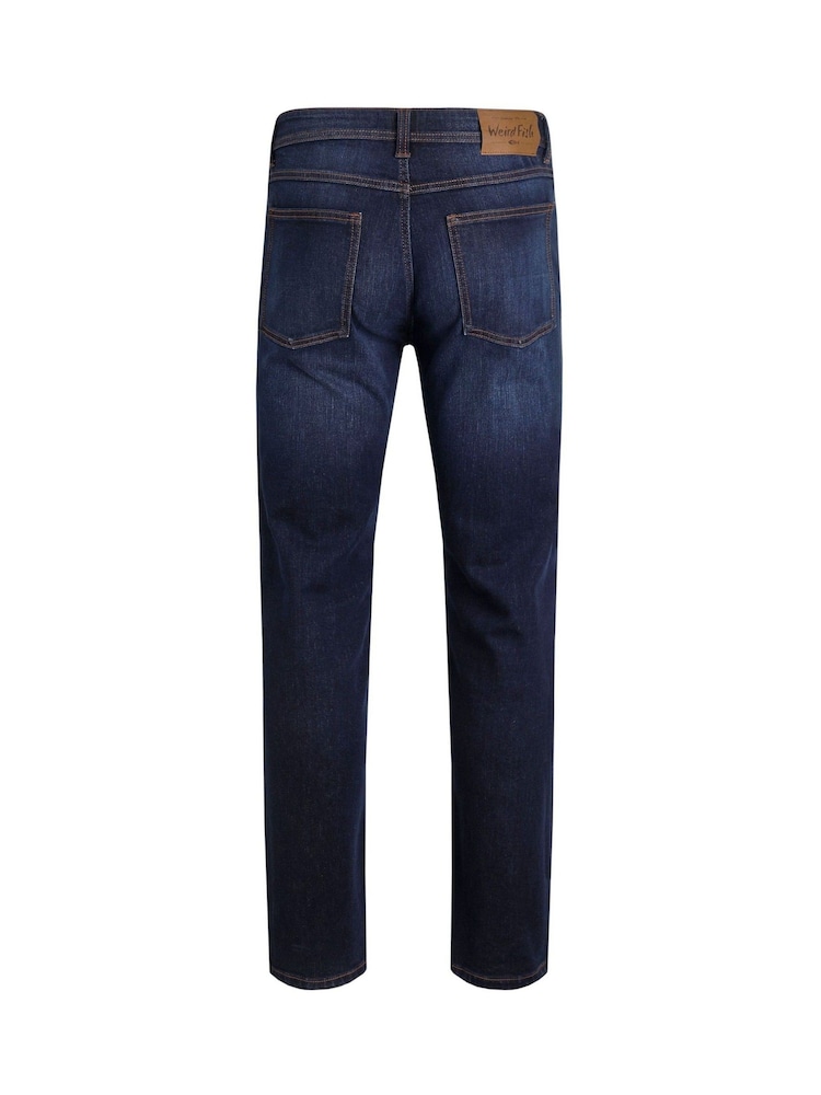 Weird Fish Blue Edward Straight Comfort Stretch Denim Jeans - Image 8 of 8 Weird Fish Blue Edward Straight Comfort Stretch Denim Jeans - Image 8 of 8
