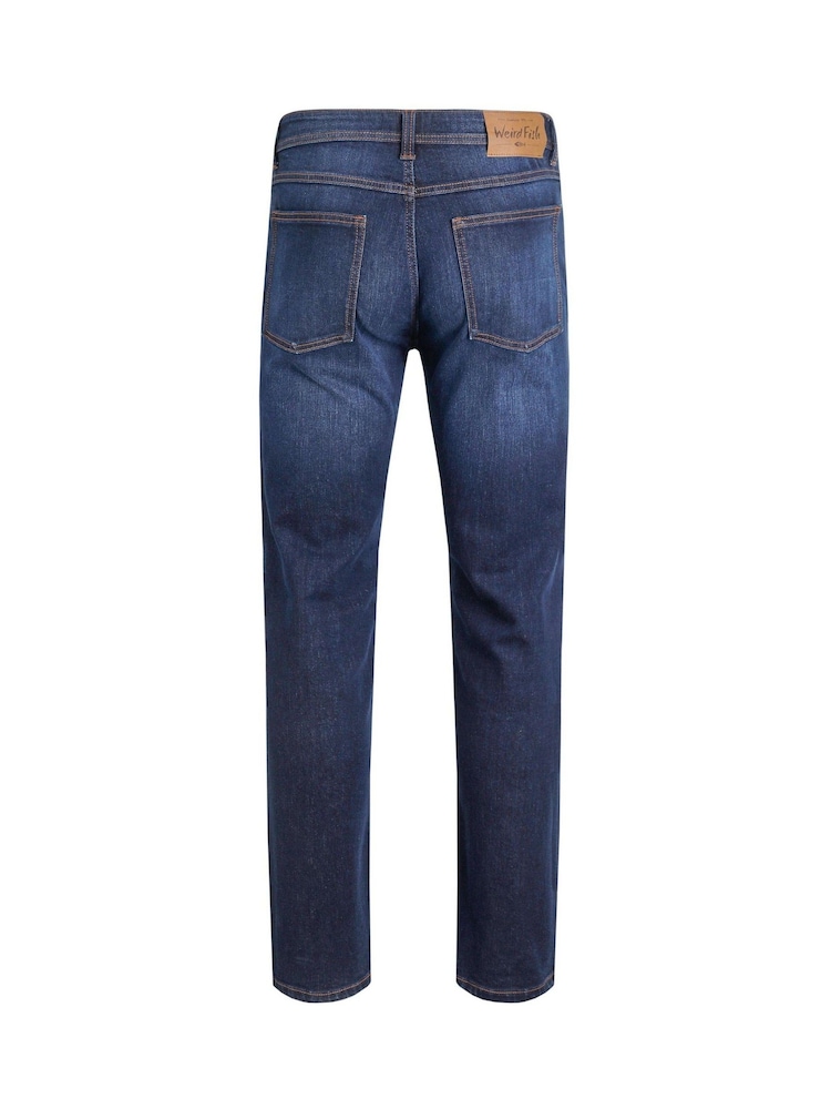 Weird Fish Edward Straight Comfort Stretch Denim džinsi - Attēls 9 no 9