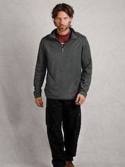 Weird Fish Black Sterling  1/4 Zip Herringbone Fleece - Image 3 of 6