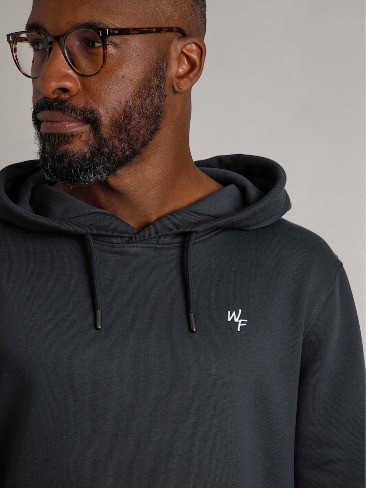 Weird Fish Blue Hugo  Branded Premium Popover Hoodie - Image 2 of 3