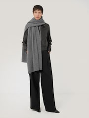 Jigsaw Grey Pure Cashmere Winter Scarf - Image 2 of 4