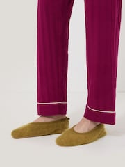 Jigsaw Green Halo Cashmere Slippers - Image 1 of 2