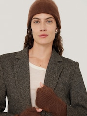 Jigsaw Orange Halo Cashmere Beanie - Image 3 of 4