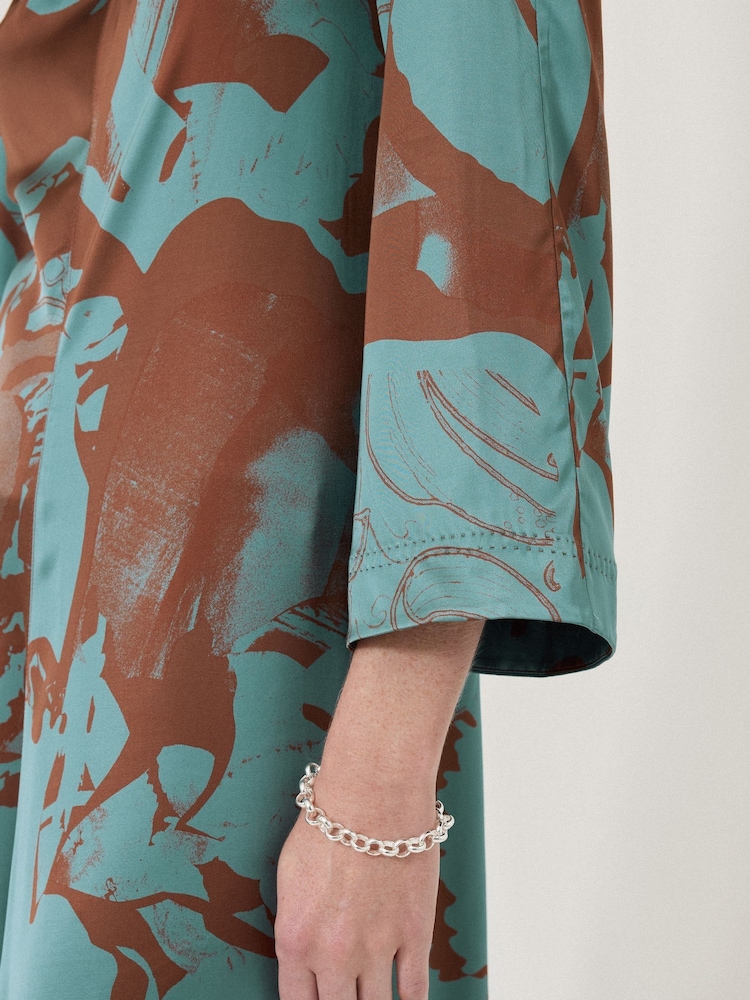 Jigsaw Blue Collage Stitch Detail Dress - Image 2 of 7