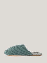 Jigsaw Blue Compact Wool Slippers - Image 2 of 3