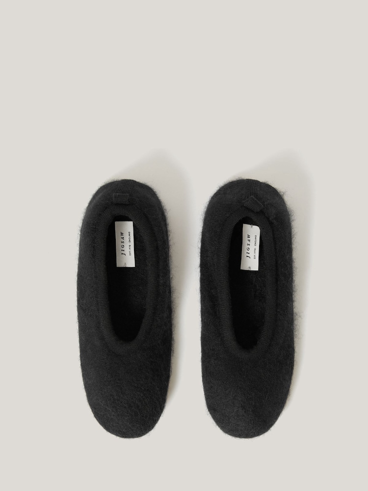 Jigsaw Black Halo Cashmere Slippers - Image 2 of 2
