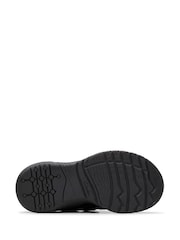 Clarks Black Wide Fit (G) Boys Feather Shine Trainers - Image 7 of 7