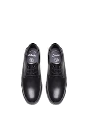 Clarks Black Standard Fit (F) Boys Jonwin Step Leather Shoes - Image 4 of 6