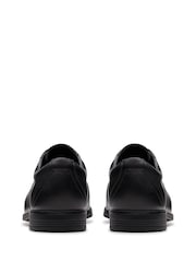 Clarks Black Standard Fit (F) Boys Jonwin Step Leather Shoes - Image 5 of 6