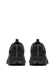 Clarks Black Standard Fit (F) Older Boys Selva Edge Leather Trainers - Image 4 of 6