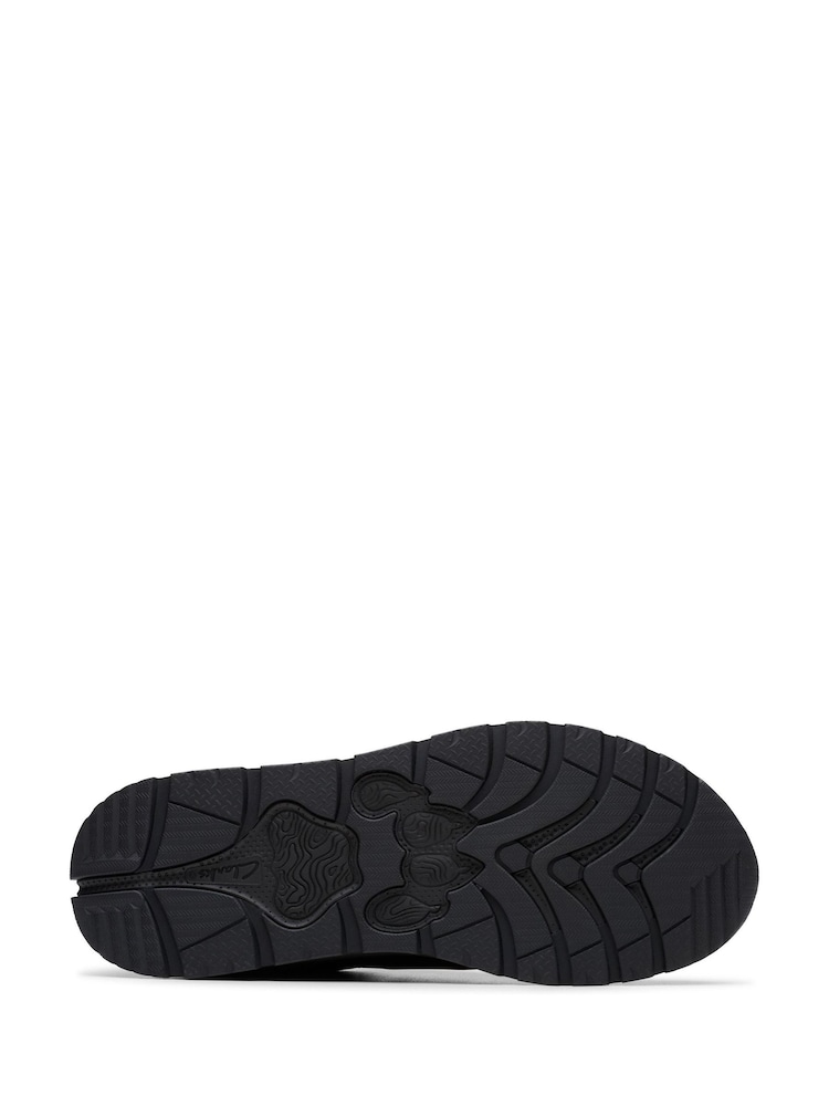 Clarks Black Standard Fit (F) Older Boys Selva Edge Leather Trainers - Image 6 of 6