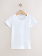 White Short Sleeve Vests 2 Pack (1.5-12yrs) - Image 2 of 3