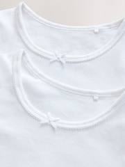 White Short Sleeve Vests 2 Pack (1.5-12yrs) - Image 3 of 3