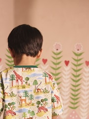 Green/White Safari All Over Print Short Sleeve T-Shirt and Short Set (3mths-7yrs) - Image 5 of 10
