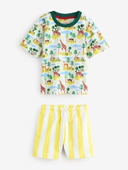 Green/White Safari All Over Print Short Sleeve T-Shirt and Short Set (3mths-7yrs) - Image 6 of 10